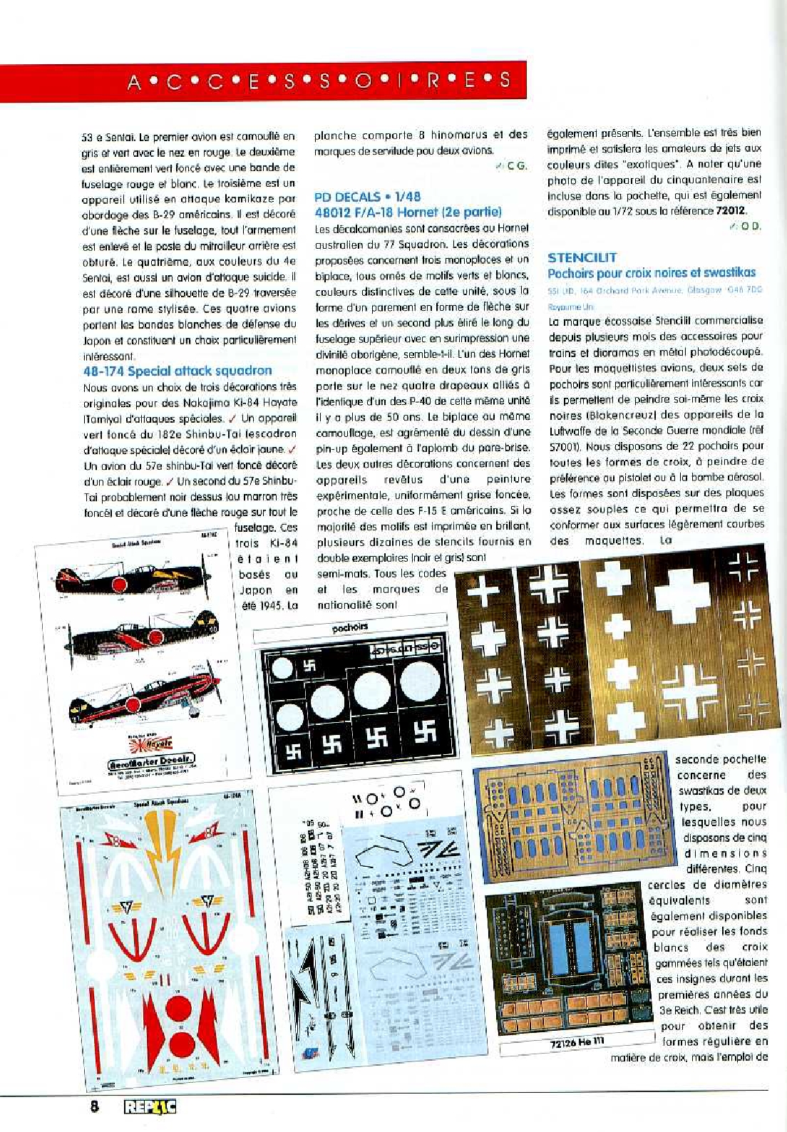 Replic 055 - Albatros D V, LeO 451, Kawasaki Ki-100, XB-70